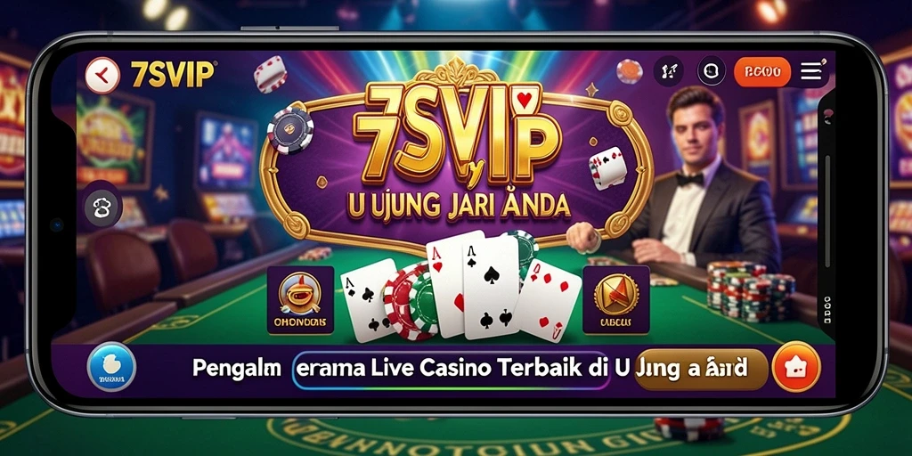 Screenshot gameplay Live Casino 7SVIP yang menampilkan dealer profesional dan suasana kasino.