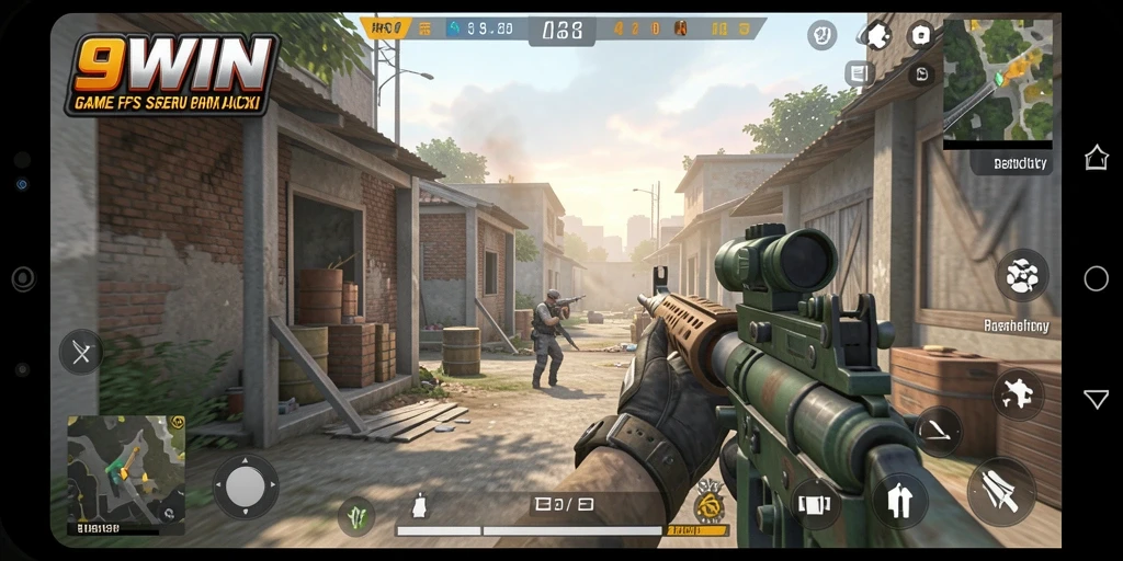 Tangkapan layar dari gameplay intens 9WIN dengan pertempuran FPS yang mendebarkan.