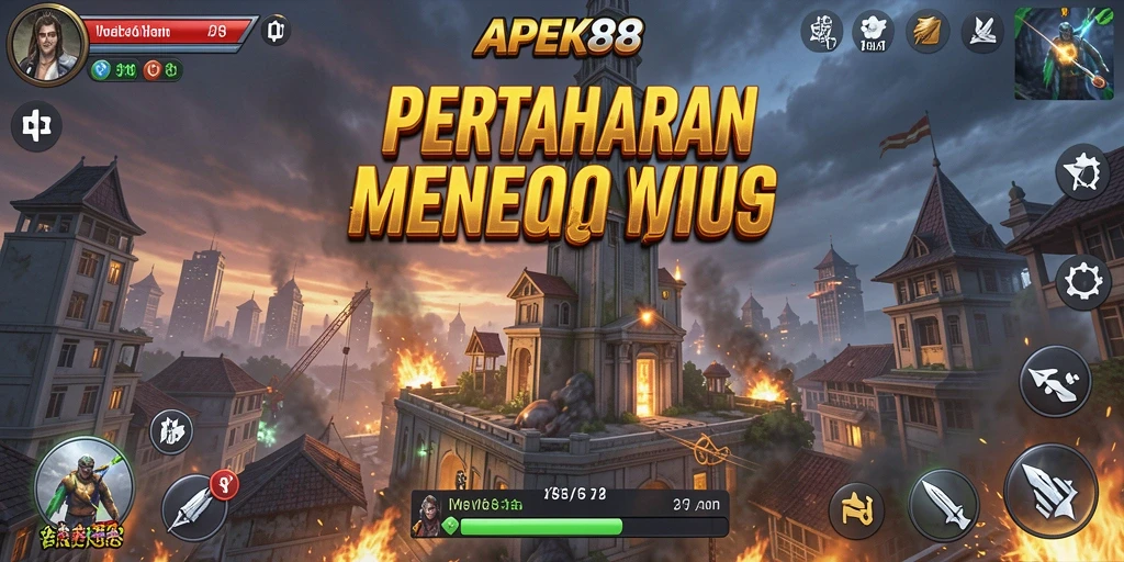 Tampilan gameplay APEK88 yang menarik saat bertahan melawan gelombang musuh.