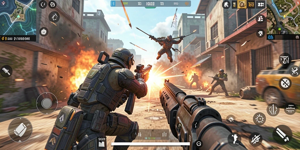 Screenshot gameplay G668 menampilkan pertempuran seru dengan grafis tinggi.