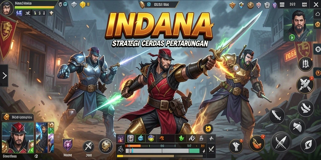 Tampilan gameplay INDAAA dengan aksi strategi yang intens.