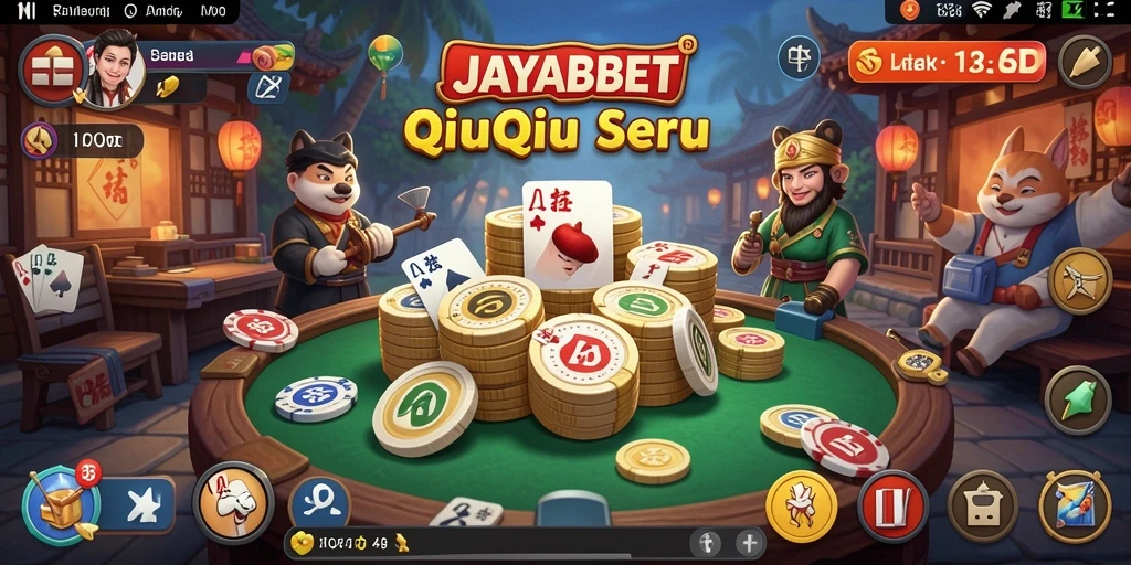 Tampilan gameplay seru di JAYABET dengan suasana bermain QiuQiu.