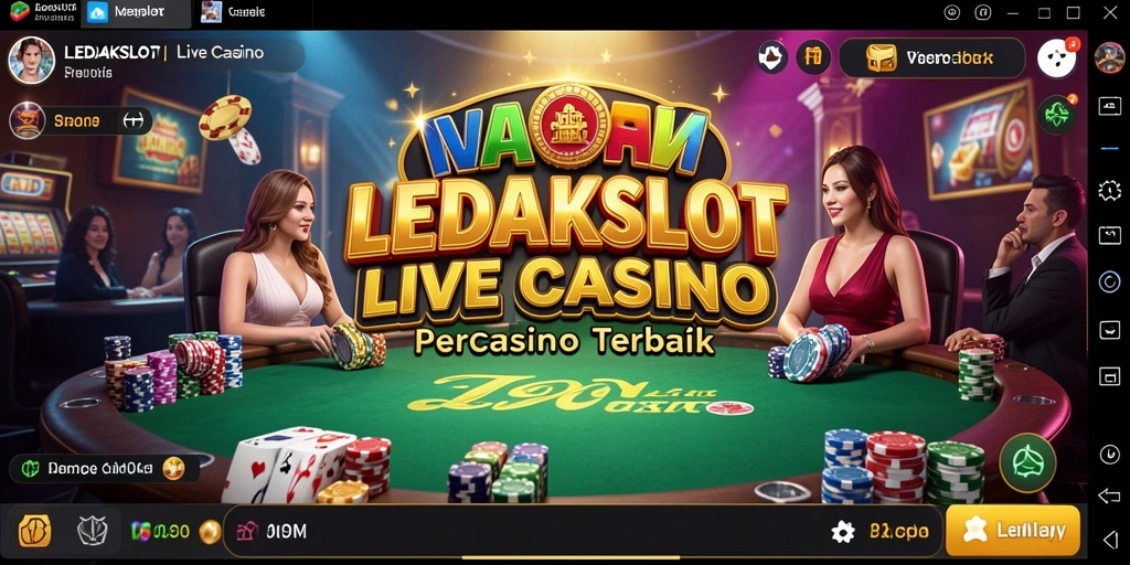 Tampilan gameplay Live Casino LEDAKSLOT yang menarik dan dinamis.