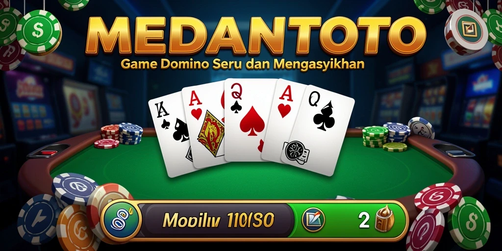 Screenshot gameplay MEDANTOTO yang menampilkan keseruan permainan Domino.