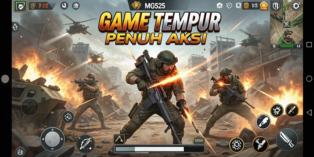 Screenshot gameplay MG525 yang menunjukkan aksi mendebarkan.