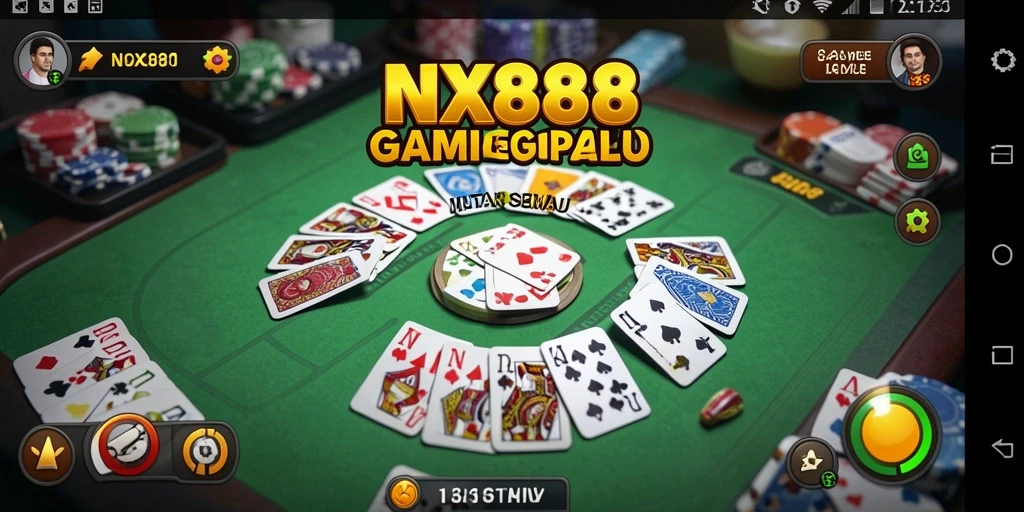 Tampilan gameplay seru dalam game Gaple NX888.