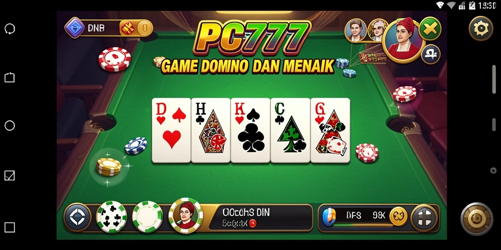 Screenshot gameplay PC777 menampilkan keseruan bermain Domino.