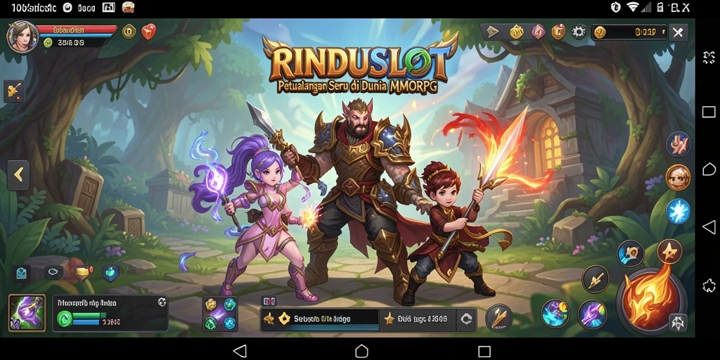 Tampilan menarik dari gameplay RINDUSLOT yang penuh petualangan MMORPG.