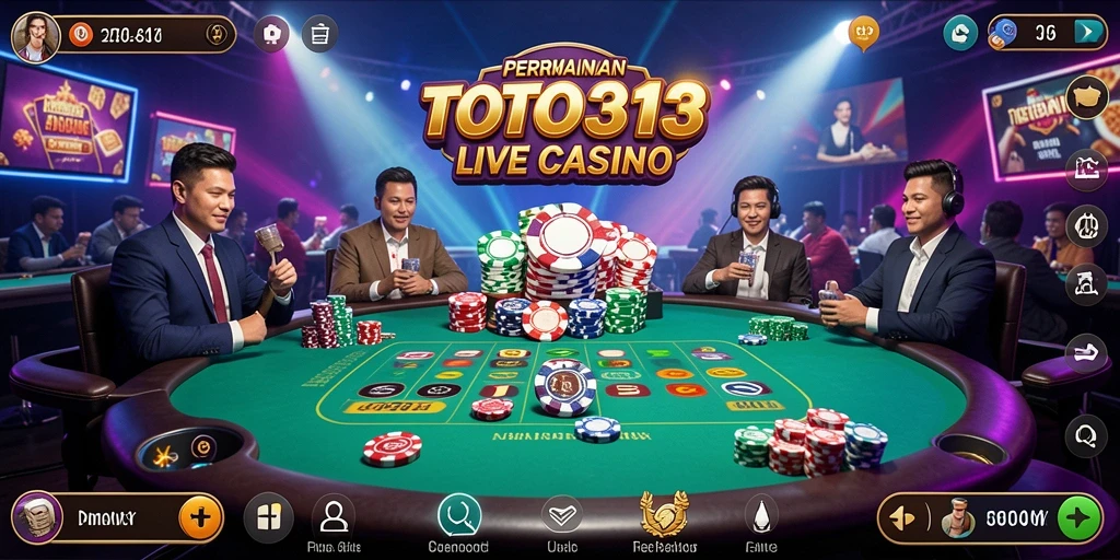 Tampilan gameplay mendebarkan di TOTO313 dengan dealer langsung.