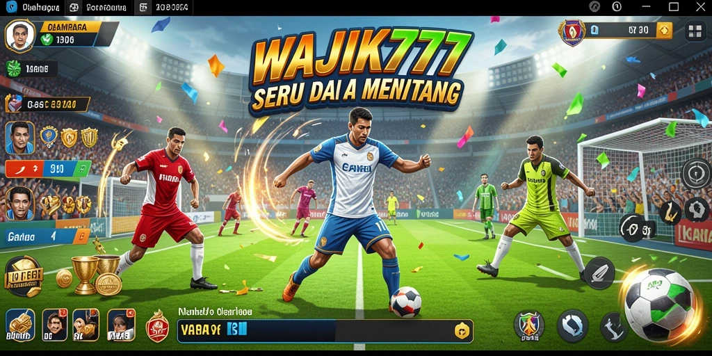 Tampilan gameplay seru WAJIK777 dengan aksi olahraga yang mendebarkan.